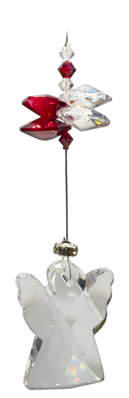 Garnet Crystal Guardian Angel - Large