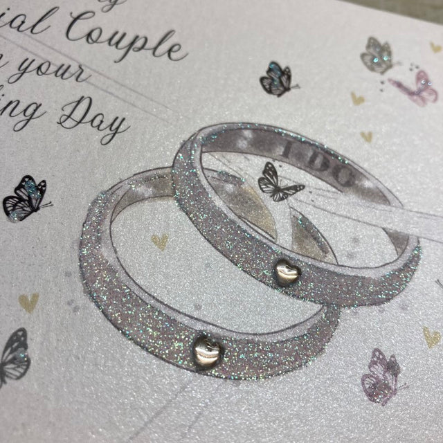 Special Couple Wedding Day Large Card - Rings