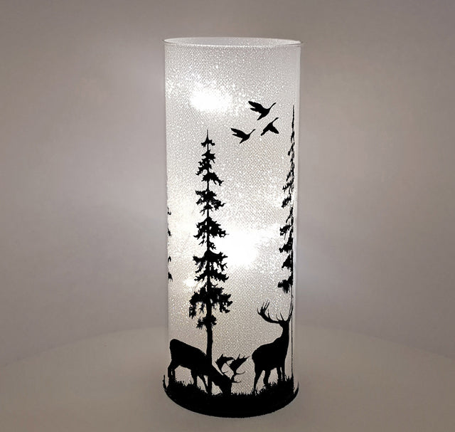 Winter Wonderland Frost Sparkler Light up Cylinder - White