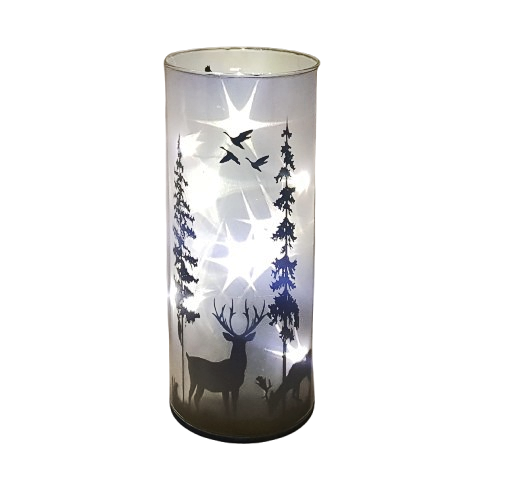 Winter Wonderland Star Sparkler Light up Cylinder - White