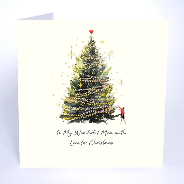 To My Wonderful Man With Love for Christmas Card
