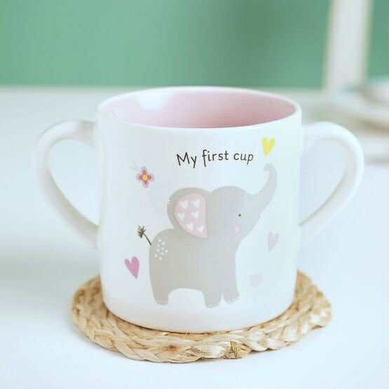 Baby Two Handle Mug - Pink