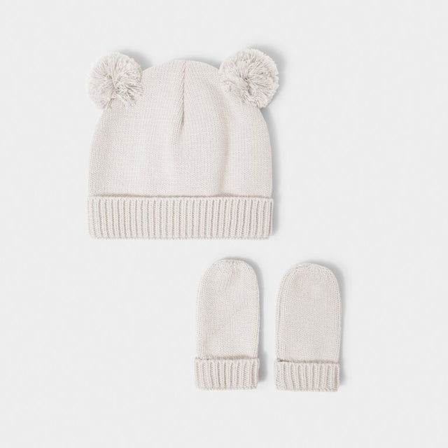 Katie Loxton Baby Hat and Mittens Set - Cream