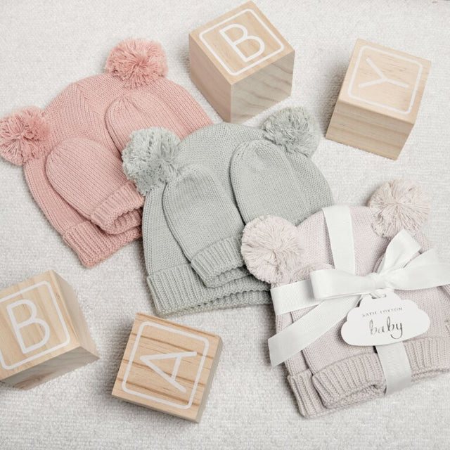 Katie Loxton Baby Hat and Mittens Set - Cream