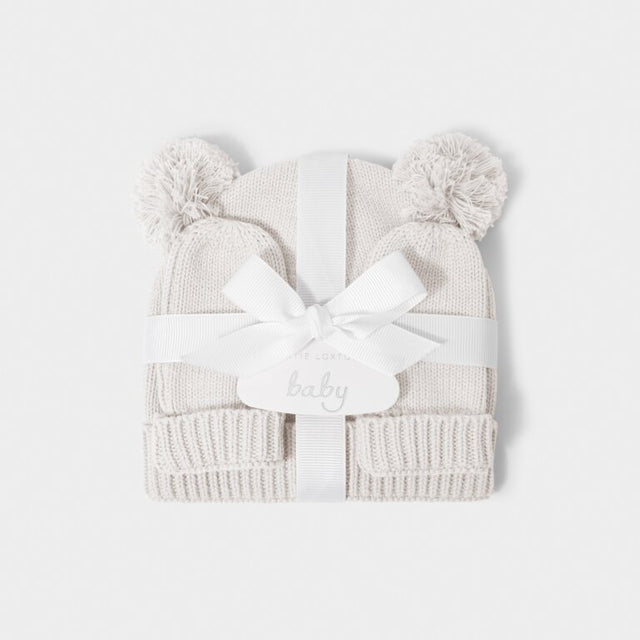 Katie Loxton Baby Hat and Mittens Set - Cream