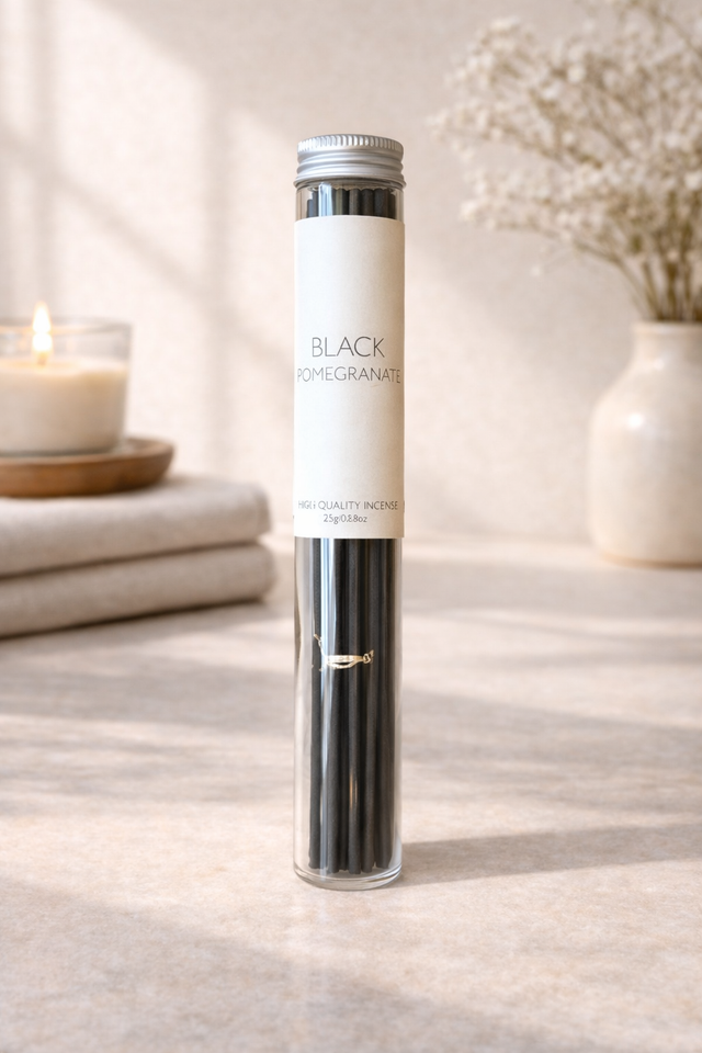 Incense Sticks Glass Tube - Black Pomegranate