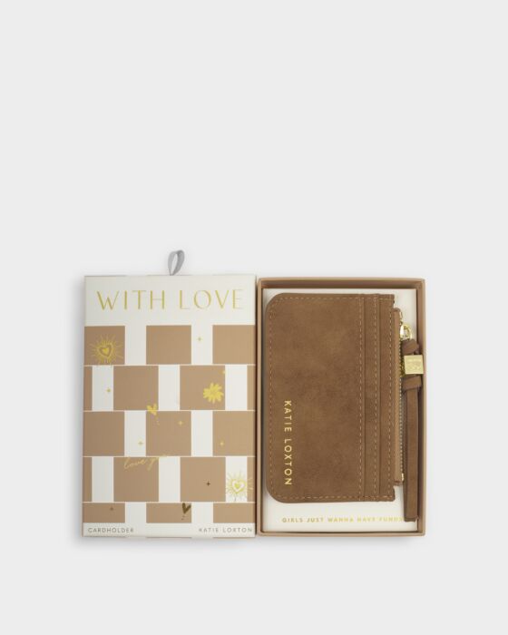 Katie Loxton Coin & Cardholder - Caramel Suedette