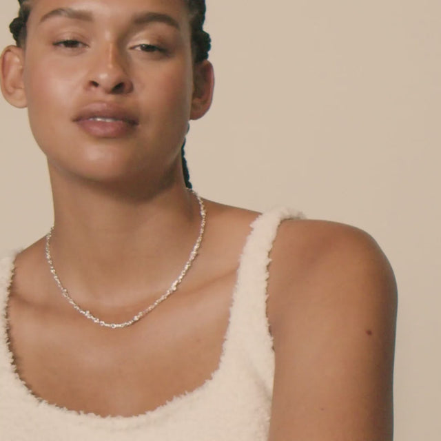 Pilgrim Hallie Organic Necklace - Silver