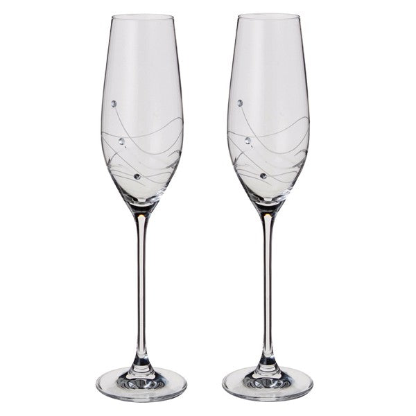 Dartington Glitz Clear Flutes
