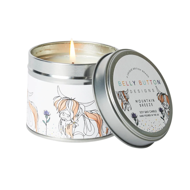 Highland Cow Tin Candle