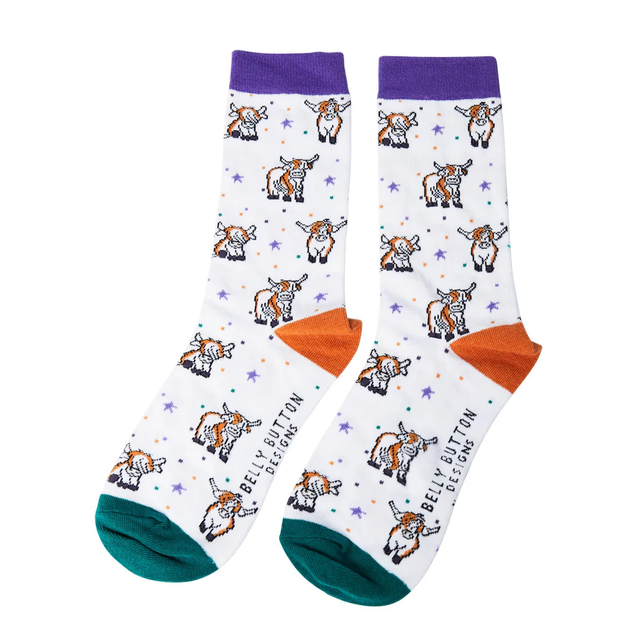 Highland Cow Supersoft Bamboo Socks