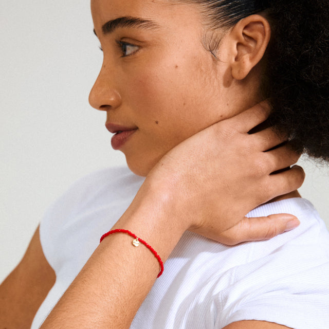 Pilgrim Gold and Red Indie Bracelet