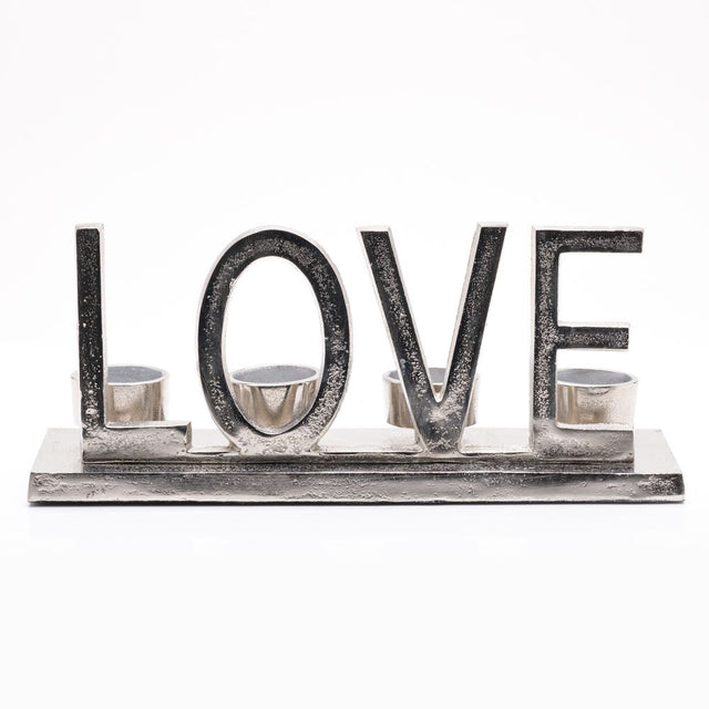 Metal 'Love' Tealight Holder