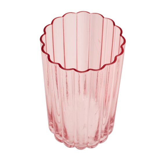 Pink Scallop Edge Tumblers