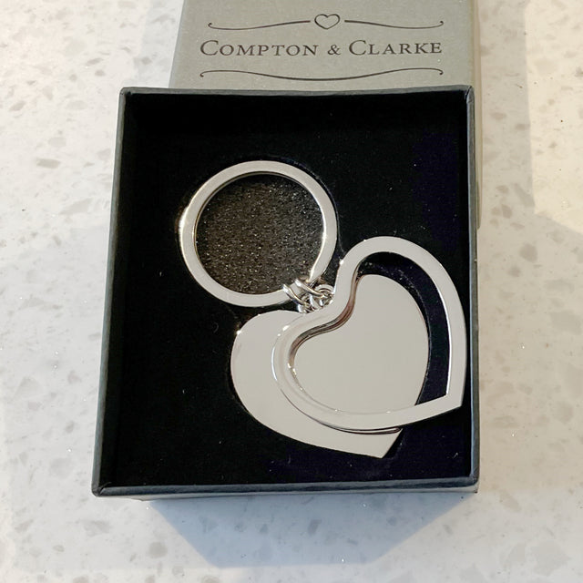 C&C Double Heart Boxed Keyring