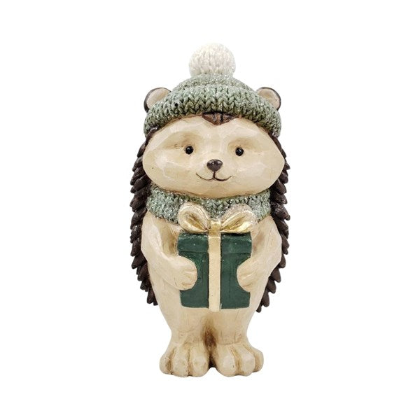 Hedgehog with Present 9x18cm