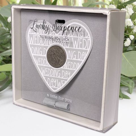 Lucky Sixpence Wedding Heart