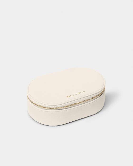 Katie Loxton Oval Jewellery Box - Off White