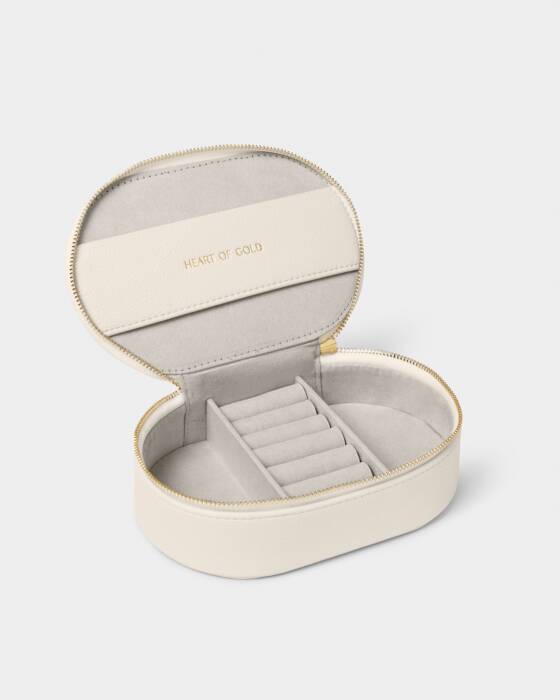 Katie Loxton Oval Jewellery Box - Off White