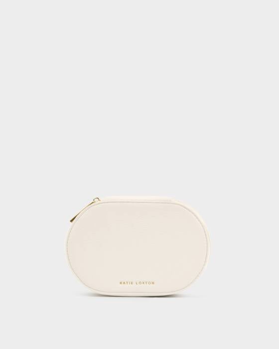 Katie Loxton Oval Jewellery Box - Off White