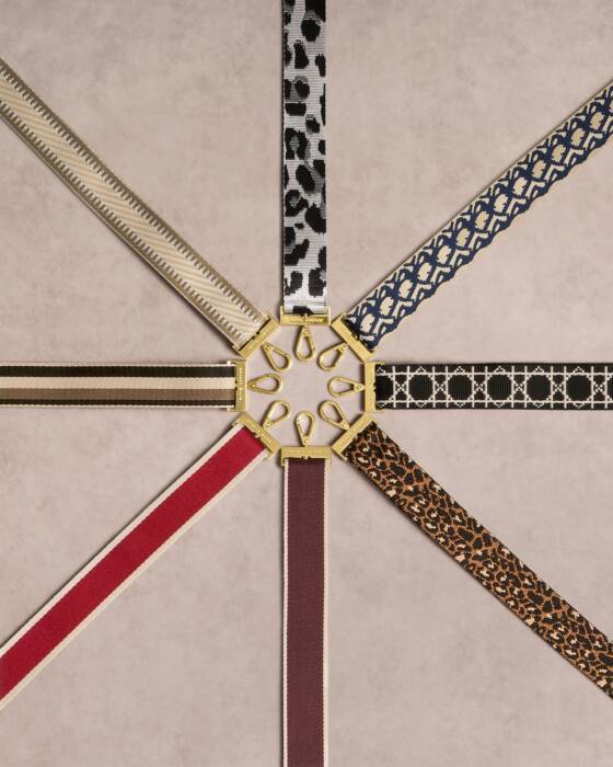 Katie Loxton Black Geometric Canvas Strap