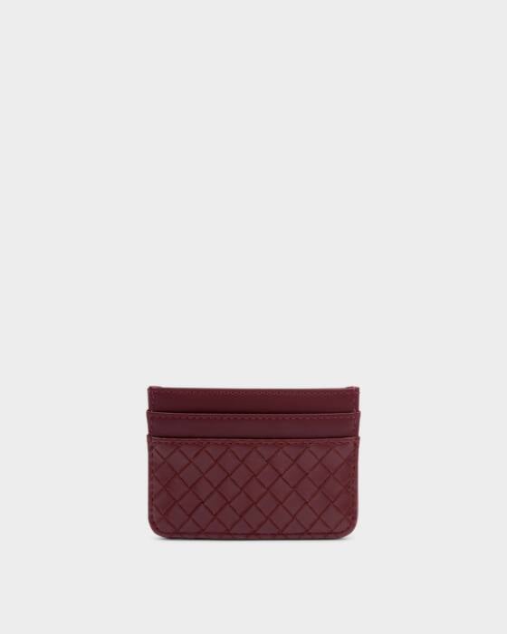 Katie Loxton Nova Woven Cardholder - Cherry