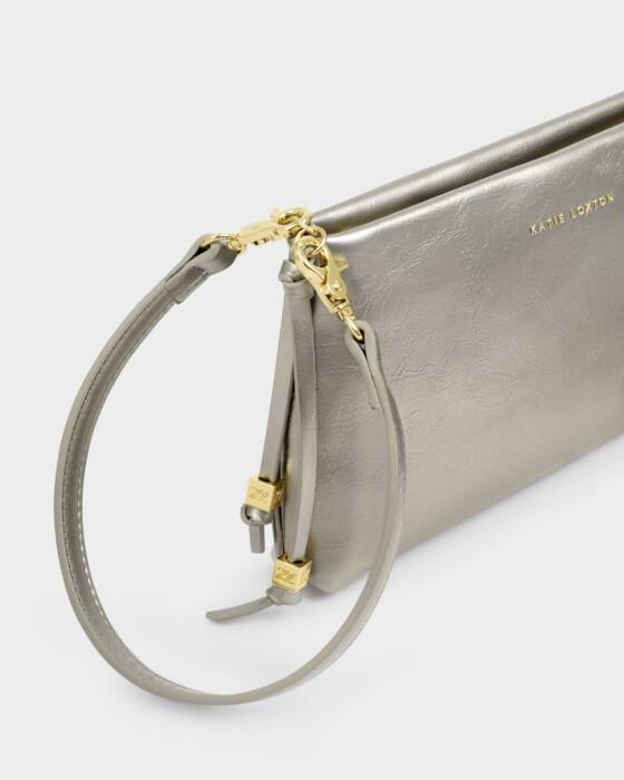 Katie Loxton Nova Textured Patent Bag - Pewter