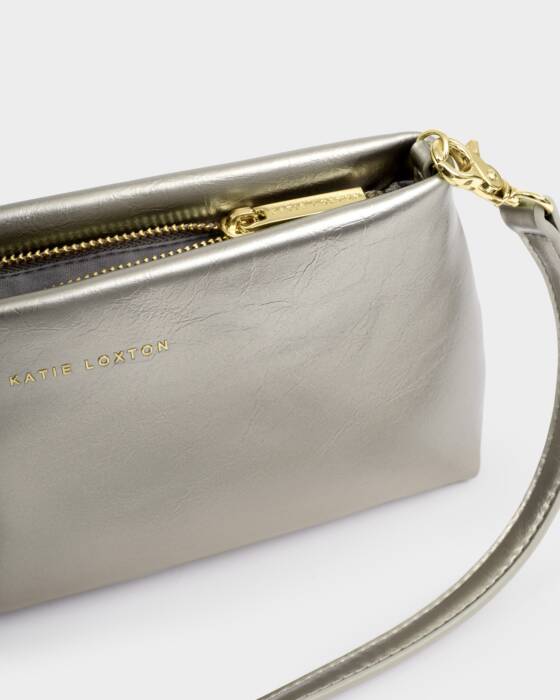 Katie Loxton Nova Textured Patent Bag - Pewter