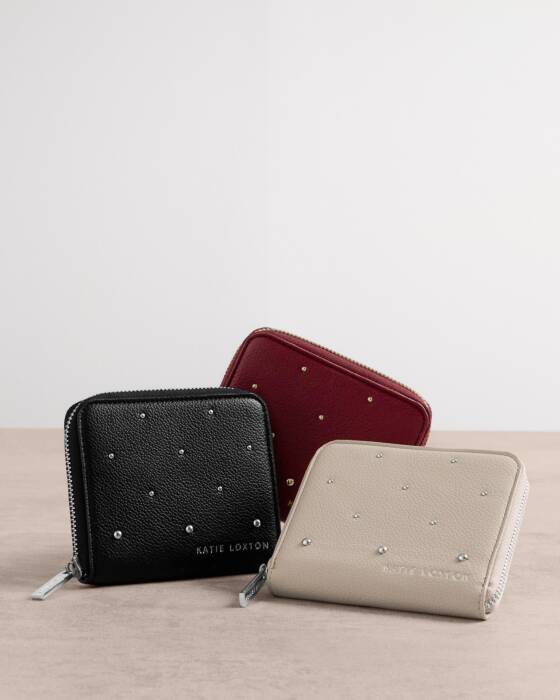 Katie Loxton Meela Studded Purse - Cherry