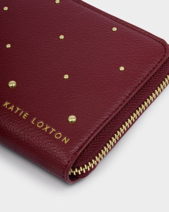 Katie Loxton Meela Studded Purse - Cherry