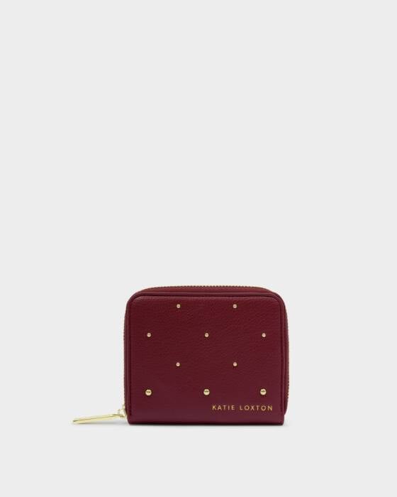 Katie Loxton Meela Studded Purse - Cherry
