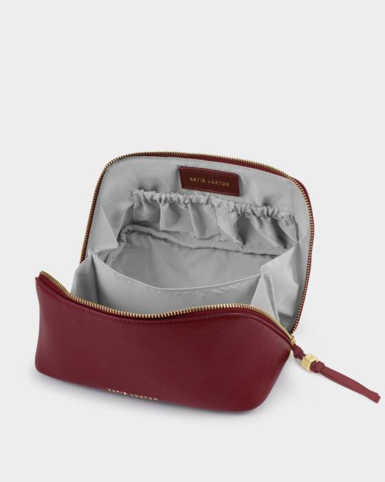 Katie Loxton Medium Fold Out Make Up / Wash Bag - Cherry