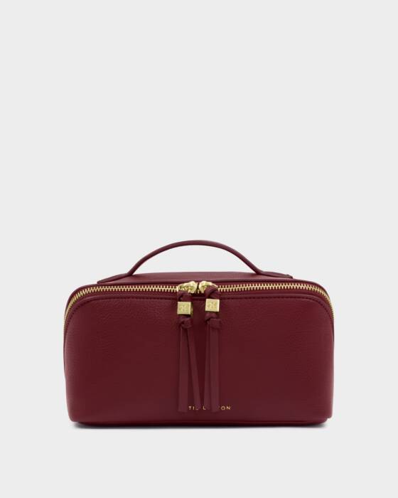 Katie Loxton Medium Fold Out Make Up / Wash Bag - Cherry