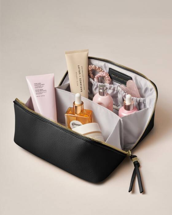 Katie Loxton Soho Fold Out Make Up / Wash Bag - Black