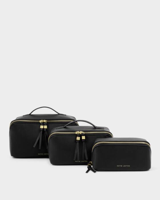 Katie Loxton Soho Fold Out Make Up / Wash Bag - Black