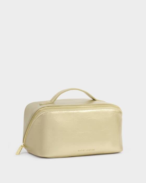 Katie Loxton Medium Fold Out Make Up / Wash Bag - Gold