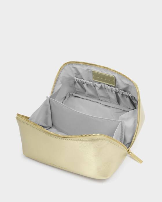 Katie Loxton Medium Fold Out Make Up / Wash Bag - Gold