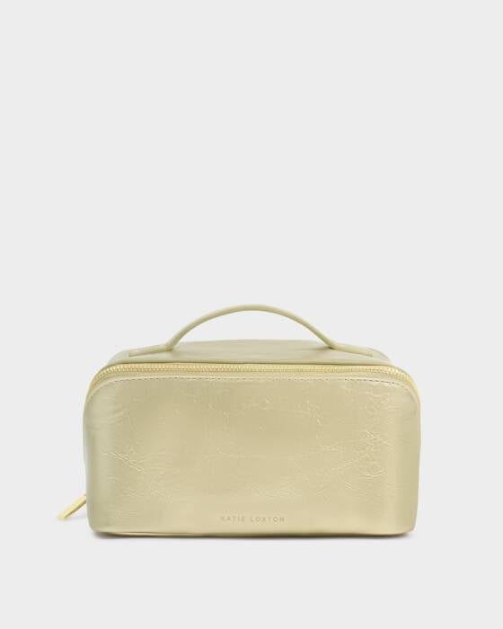Katie Loxton Medium Fold Out Make Up / Wash Bag - Gold
