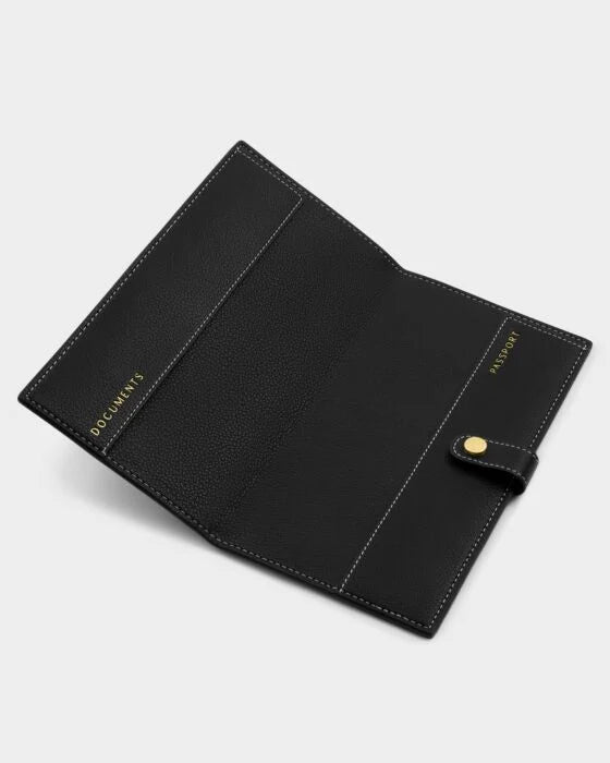 Katie Loxton Sentiment Travel Wallet - Jet. Set. Go - Black