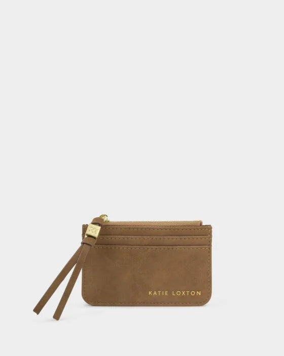 Katie Loxton Coin & Cardholder - Caramel Suedette
