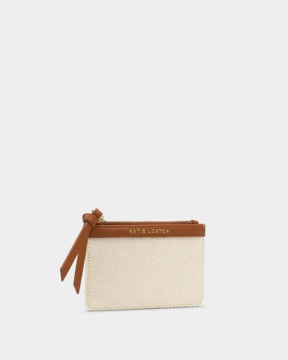 Katie Loxton Hallie Coin & Cardholder - Canvas/Cognac