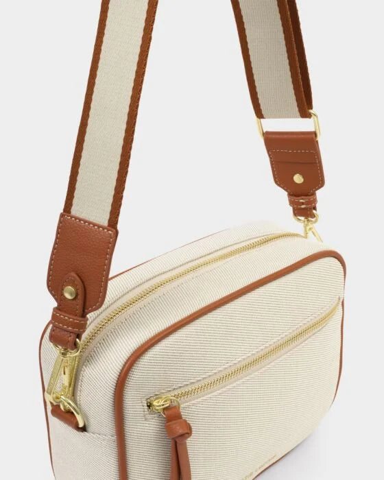 Katie Loxton Hallie Canvas Crossbody Bag Cognac