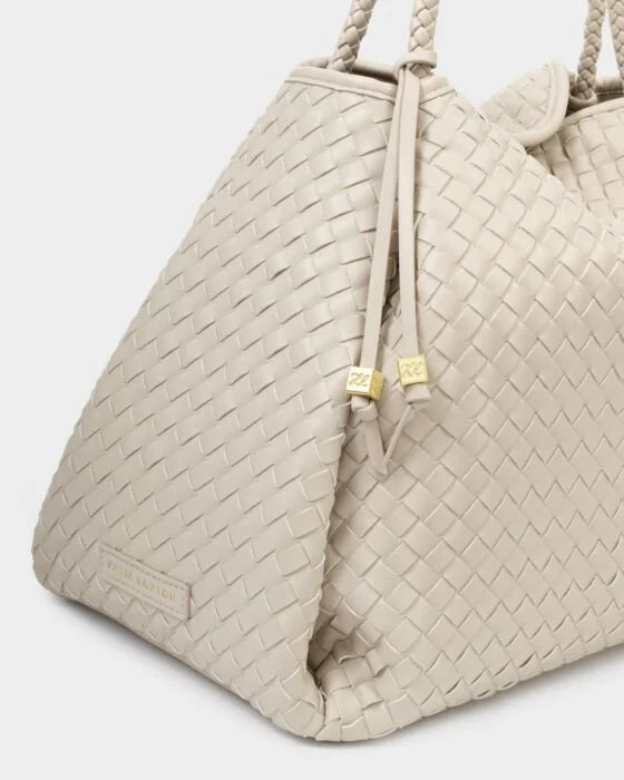 Katie Loxton Nova Hand Woven Large Shoulder Bag Oyster