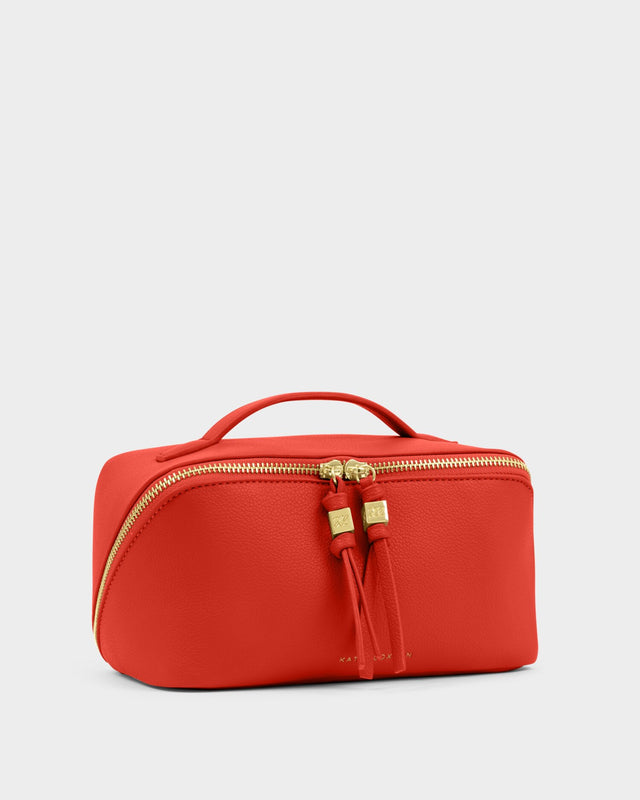 Katie Loxton Soho Large Make Up/Wash Bag - Deep Orange