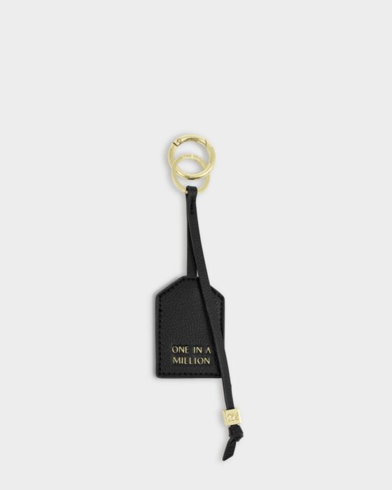 Katie Loxton Sentiment Keyring - One In A Million - Black
