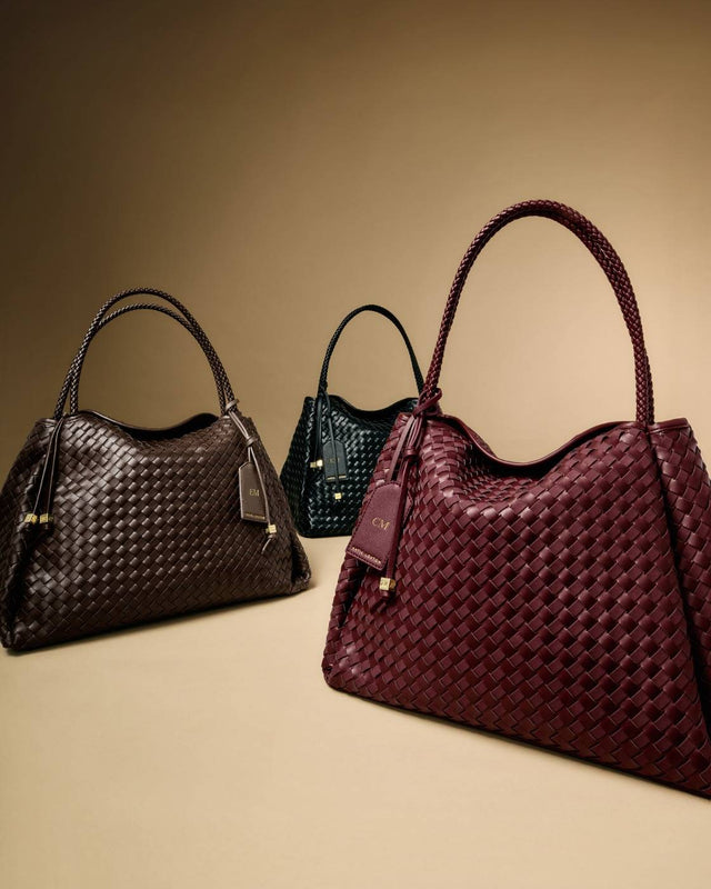 Katie Loxton Nova Woven Large Shoulder Bag - Cherry Mixed