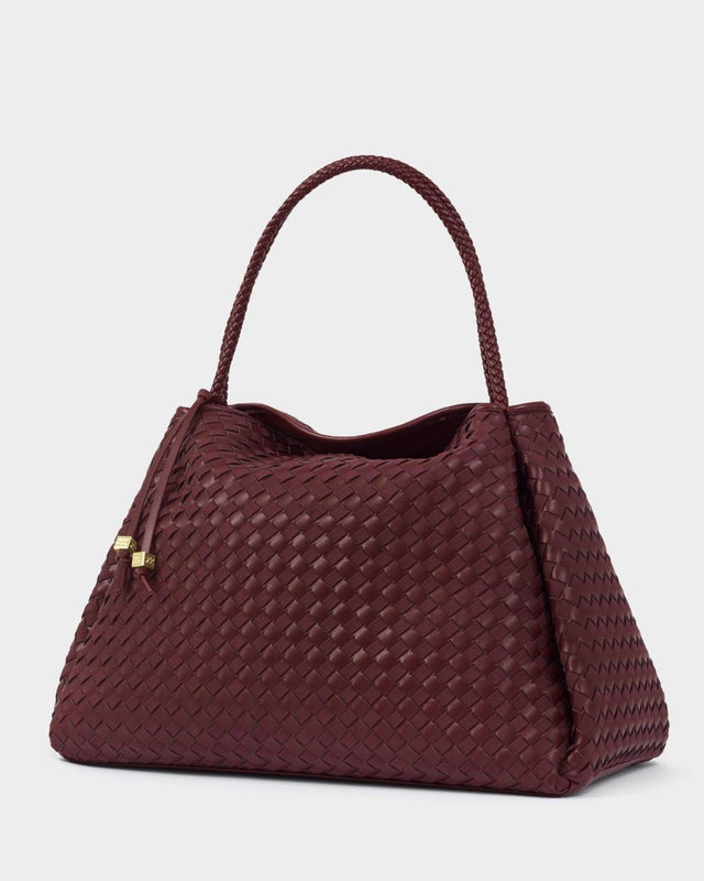 Katie Loxton Nova Woven Large Shoulder Bag - Cherry Mixed