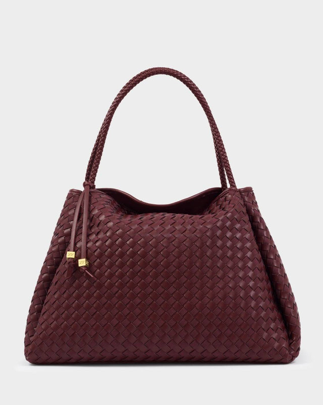 Katie Loxton Nova Woven Large Shoulder Bag - Cherry Mixed