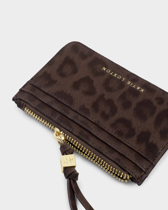 Katie Loxton Lottie Coin & Cardholder - Chocolate Leopard