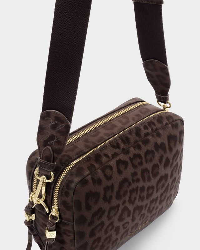Katie Loxton Lottie Large Crossbody - Chocolate Leopard